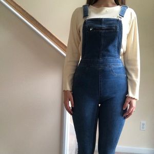 Forever 21 skinny jean overalls